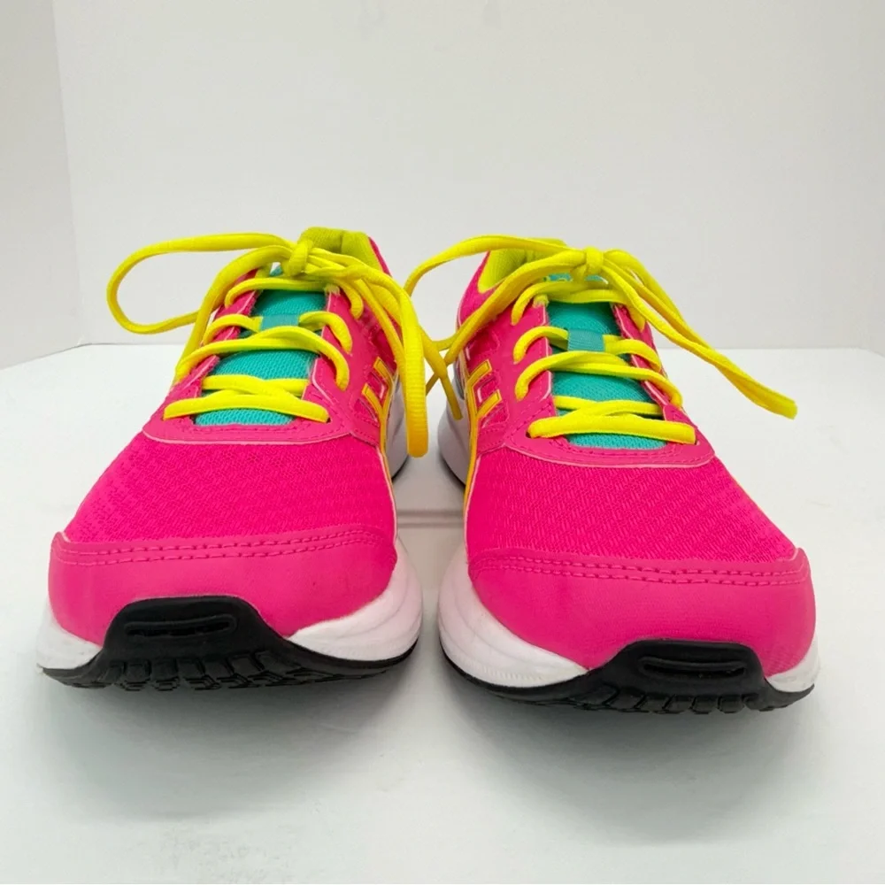 Asics Jolt 3 GS size 7 Girls Pink Yellow Lace Up Athletic Running Shoes
